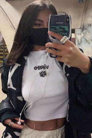 American Retro Short-Sleeve Crop Top for Women - Y2K Summer ABG Trendy T-Shirt, European Style Hot Girl Fashion