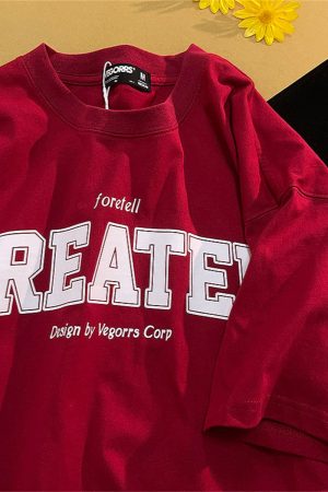 American Retro Style Letter Print Pure Cotton Short-Sleeve T-Shirt for Men and Women, Plus Size, Loose Fit Unisex Top