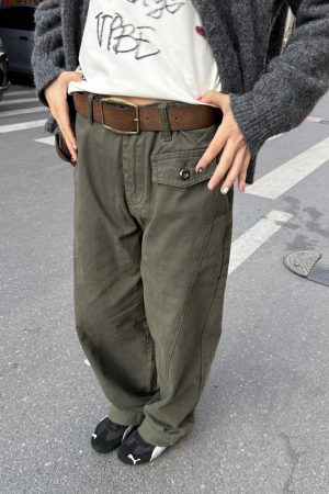 American Retro Tapered Cargo Pants for Men and Women - Loose Fit, Versatile Casual Style, Draped Long Design