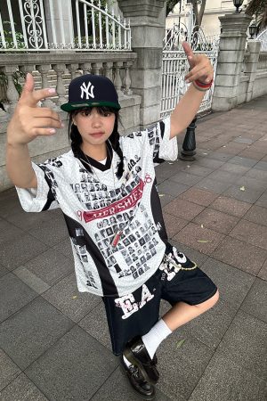 American Style Creative Portrait All-Over Print V-Neck Short Sleeve T-Shirt - Summer Unisex Casual Jersey Top