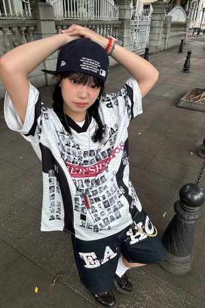 American Style Creative Portrait All-Over Print V-Neck Short Sleeve T-Shirt - Summer Unisex Casual Jersey Top