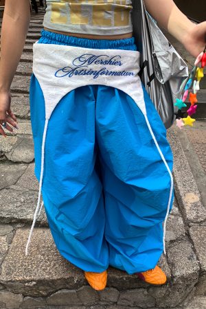 American Style Letter Embroidery Wide-Leg Pants for Men and Women, Casual Loose Fit, Straight Cut Layered Long Trousers, Trendy Fashion