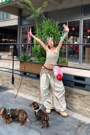 American Style Letter Embroidery Wide-Leg Pants for Men and Women, Casual Loose Fit, Straight Cut Layered Long Trousers, Trendy Fashion