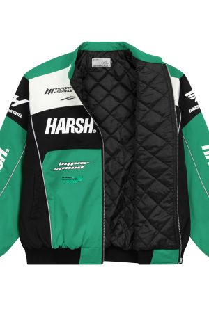 American-Style Motorcycle Racing Jacket | Harsh and Cruel Design | Unisex Biker Jacket for 90s and Y2K Inspired Fashion