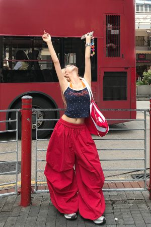 American Style Rhinestone Star Print Two-Piece Tank Top - Sexy Slim Summer Shirt for Women - Y2K Fashion