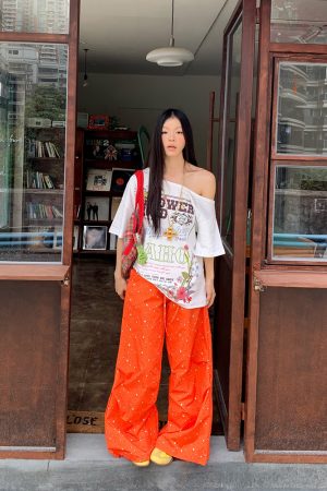 American-Style Star Print Wide-Leg Casual Trousers for Men and Women - Loose-Fitting Floor-Length Dopamine Pants