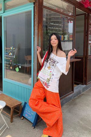 American-Style Star Print Wide-Leg Casual Trousers for Men and Women - Loose-Fitting Floor-Length Dopamine Pants