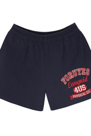 American Vintage Campus Style Slogan Logo Casual Shorts - Slim Fit Versatile Fashion for Trendy Looks