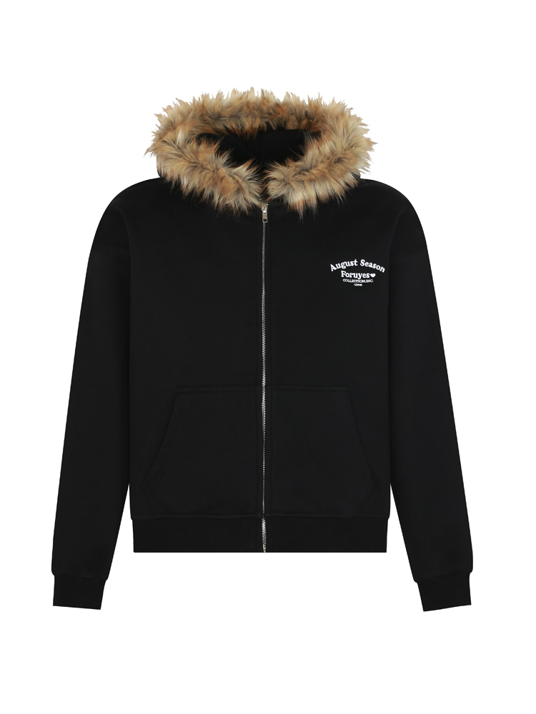 American Vintage Fur Collar Fleece Lined Hooded Sweatshirt for Couples - Retro 90s Style Jacket American Vintage Fur Collar Fleece Lined Hooded Sweatshirt for Couples - Retro 90s Style Jacket