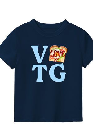 American Vintage Heart Letter Print Short Sleeve T-Shirt for Men and Women - Casual Loose Fit, 2025 Spring/Summer Style