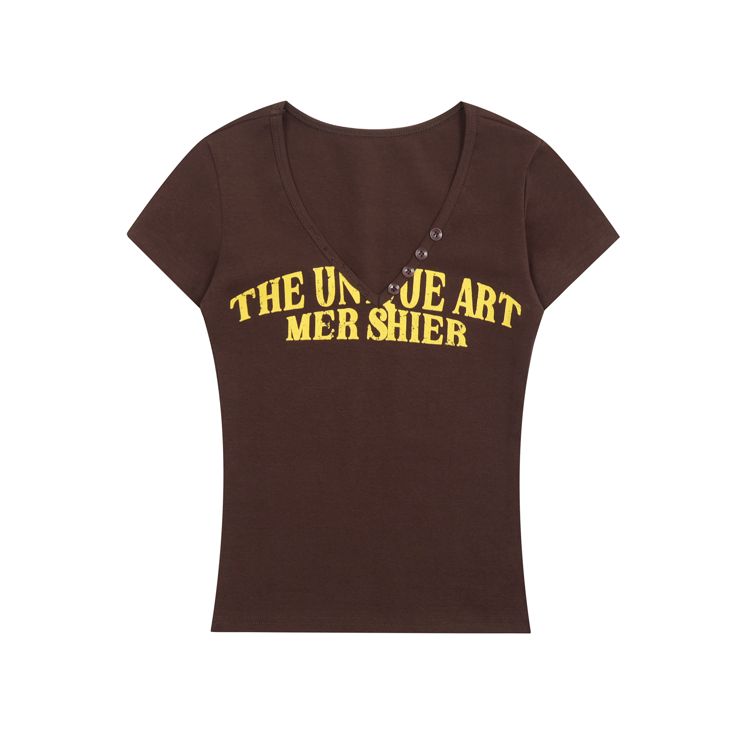 American Vintage Letter Print Short Sleeve T-Shirt for Women - Slim Fit Loose Top, Spring Summer 90s Casual Style American Vintage Letter Print Short Sleeve T-Shirt for Women - Slim Fit Loose Top, Spring Summer 90s Casual Style