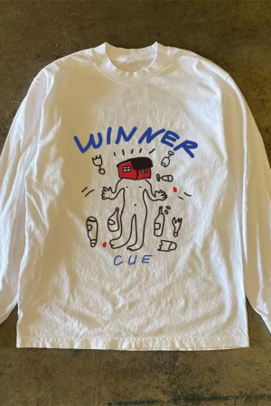 American Vintage Oversized Long Sleeve T-Shirt in 310g Pure Cotton - Non-Transparent, Versatile Street Style Fashion