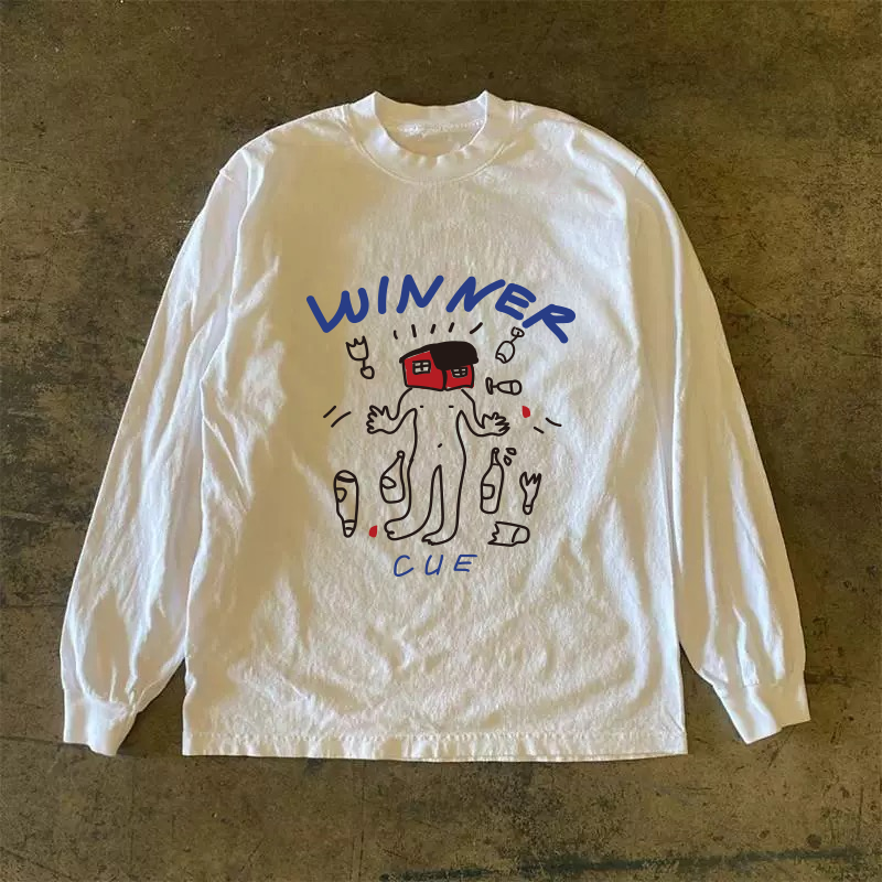 American Vintage Oversized Long Sleeve T-Shirt in 310g Pure Cotton - Non-Transparent, Versatile Street Style Fashion American Vintage Oversized Long Sleeve T-Shirt in 310g Pure Cotton - Non-Transparent, Versatile Street Style Fashion