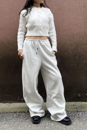 American Vintage Sports Casual Drawstring Loose Fit Slimming Banana Sweatpants for Women - Y2K Athletic Style