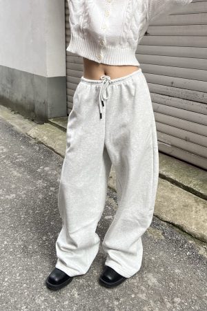 American Vintage Sports Casual Drawstring Loose Fit Slimming Banana Sweatpants for Women - Y2K Athletic Style