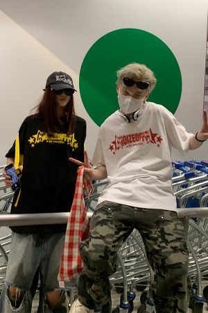 American Vintage Street Style Loose Casual Short Sleeve T-Shirt for Summer - Unisex, Retro Letter Design