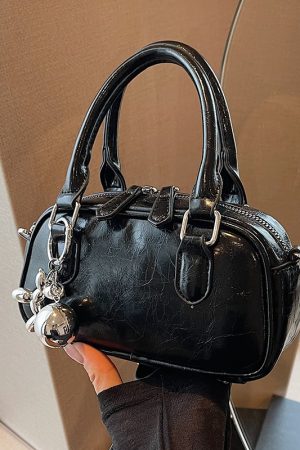 Angola Red Textured Handbag for Women - 2025 New Style Wedding Bowling Bag, Small Square Crossbody Shoulder Bag