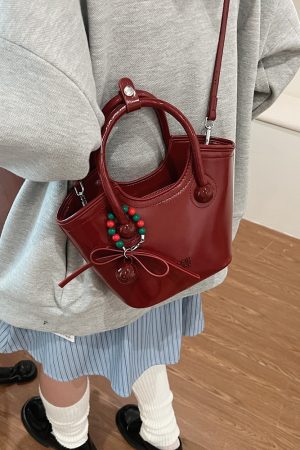 Ankara Red Diagonal Crossbody Tote Water Bucket Bag - Bridesmaid Gift, Wedding Bag for Women, 2025 New Style