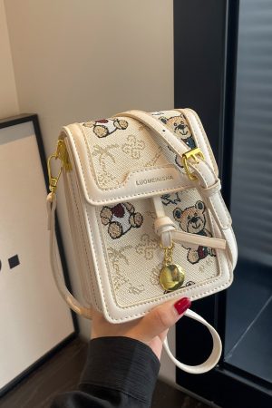 Artistic Cartoon Phone Bag for Women - Versatile Textured Crossbody Shoulder Bag - Trendy Autumn 2025 Fashion