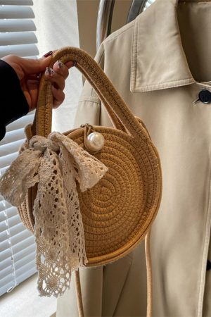 Autumn 2025 Woven Beach Tote Bag for Women, Straw Handbag, Perfect for Seaside and Vacation Getaways