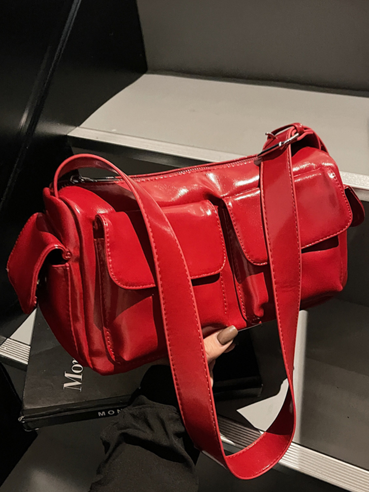 Autumn Angola Red Vintage Small Square Bag for Women - Trendy Shoulder Crossbody Bag 2025 Fashion Essential Autumn Angola Red Vintage Small Square Bag for Women - Trendy Shoulder Crossbody Bag 2025 Fashion Essential