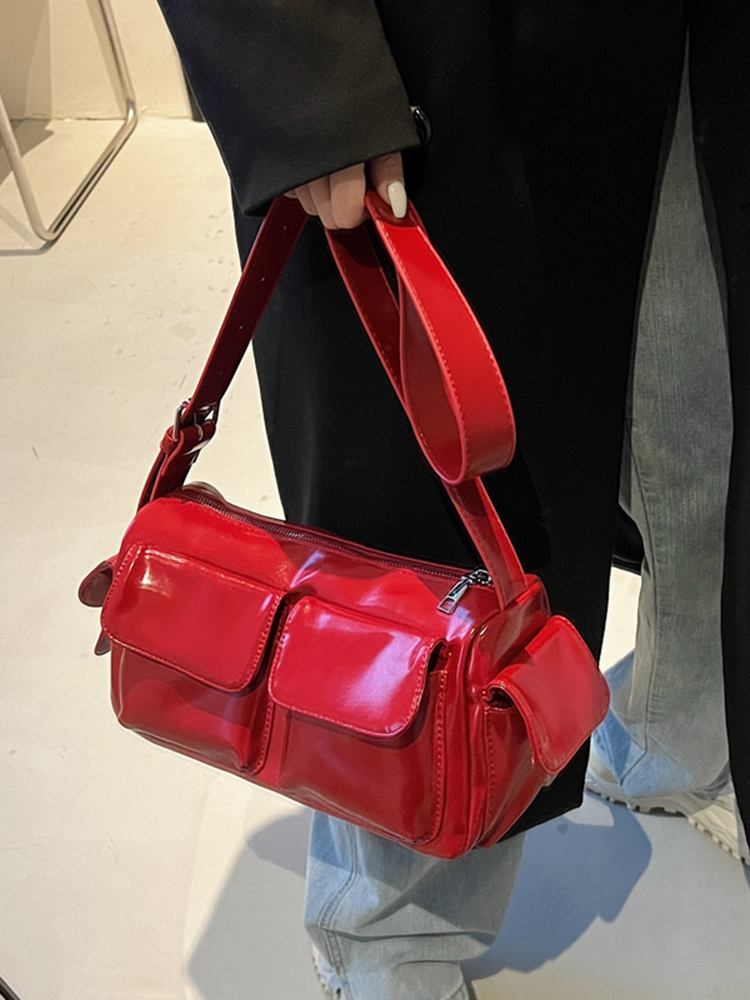 Autumn Angola Red Vintage Small Square Bag for Women - Trendy Shoulder Crossbody Bag 2025 Fashion Essential Autumn Angola Red Vintage Small Square Bag for Women - Trendy Shoulder Crossbody Bag 2025 Fashion Essential