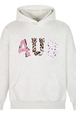 Autumn Winter Camouflage Couple Hoodie with Cashew Flower Leopard Print and Letter Patch Embroidery, Y2K Streetwear Fashion