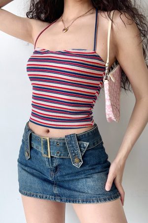 Backless Halter Tank Top for Women - Sexy Fitted Base Layer in European & American Style, Chic Summer Essential
