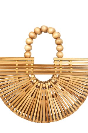 Bamboo Woven Handbag for Women, Versatile Commuter Bag, Spring/Summer 2025 Niche Design, Eco-Friendly Bamboo Joint Bag