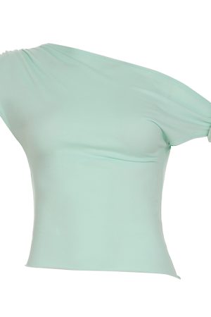 Butterfly Orchid 3D Flower Asymmetrical Off-Shoulder Top Women's Summer Waist-Defining T-Shirt - Y2K Floral Fashion