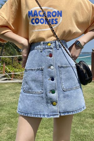 Casual Day Outfits, Easy Trendy Outfits 2.0 Artsy Denim Skirt