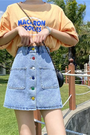 Casual Day Outfits, Easy Trendy Outfits 2.0 Artsy Denim Skirt