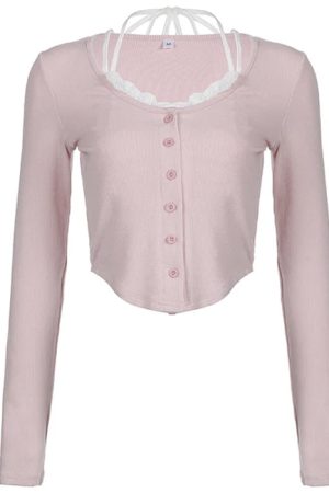 Casual Day Outfits, Easy Trendy Outfits 2000's Baby Layered Pink Top