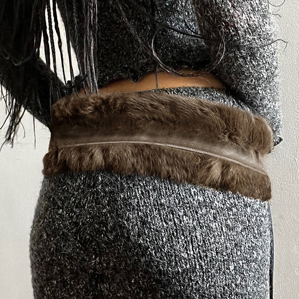 Casual Day Outfits, Easy Trendy Outfits 2000s Faux Fur Leather Belt Casual Day Outfits, Easy Trendy Outfits 2000s Faux Fur Leather Belt