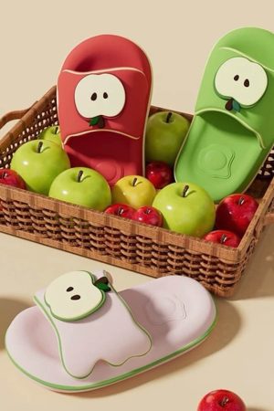 Casual Day Outfits, Easy Trendy Outfits 3D Apple Slide Slippers