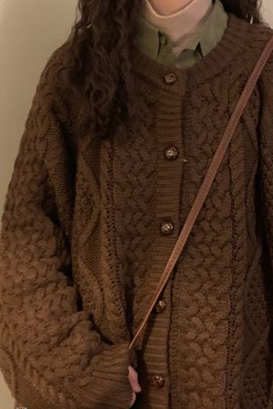 Casual Day Outfits, Easy Trendy Outfits 80's Grandma Collar Cardigan