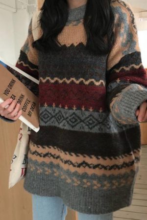 Casual Day Outfits, Easy Trendy Outfits 80's Grandma Knit Sweater