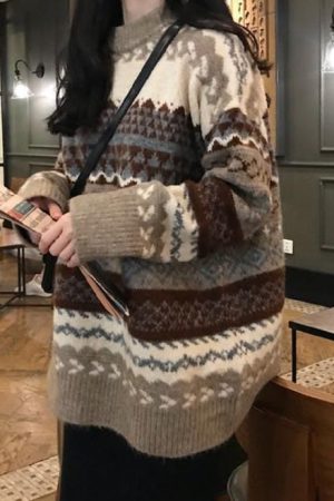 Casual Day Outfits, Easy Trendy Outfits 80's Grandma Knit Sweater