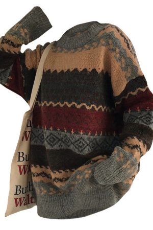 Casual Day Outfits, Easy Trendy Outfits 80's Grandma Knit Sweater