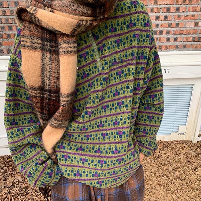 Casual Day Outfits, Easy Trendy Outfits 80's Grandma Zip-Up Fleece Sweatshirt Casual Day Outfits, Easy Trendy Outfits 80's Grandma Zip-Up Fleece Sweatshirt