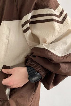 Casual Day Outfits, Easy Trendy Outfits 90's Brown Oversized Bomber Jacket