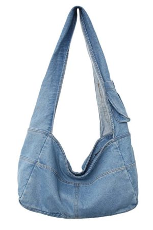 Casual Day Outfits, Easy Trendy Outfits 90's Denim Shoulder Bag
