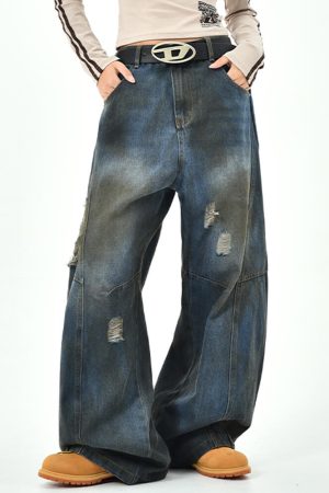 Casual Day Outfits, Easy Trendy Outfits 90s Distressed Baggy Jeans