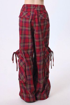 Casual Day Outfits, Easy Trendy Outfits 90's Grunge Plaid Cargo Pants