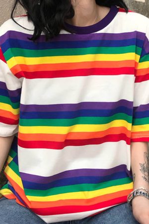 Casual Day Outfits, Easy Trendy Outfits 90s Kids Rainbow Tee