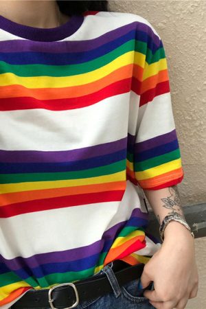 Casual Day Outfits, Easy Trendy Outfits 90s Kids Rainbow Tee