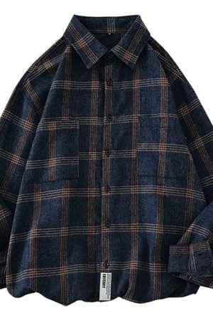 Casual Day Outfits, Easy Trendy Outfits 90s Style Plaid Oversized Shirt