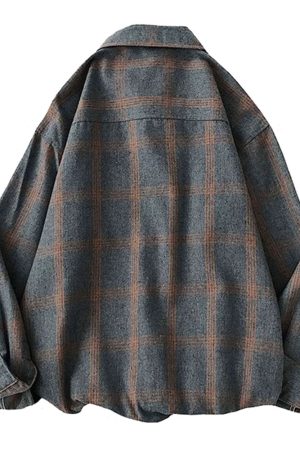 Casual Day Outfits, Easy Trendy Outfits 90s Style Plaid Oversized Shirt