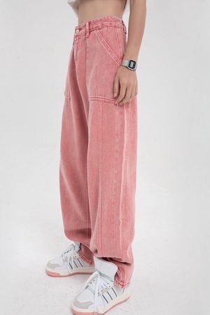 Casual Day Outfits, Easy Trendy Outfits 90's Teen Pink Jeans