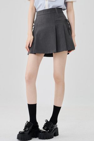Casual Day Outfits, Easy Trendy Outfits Aesthetic Outfit Grey Mini Skirt